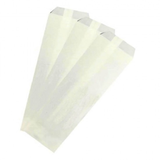 Pungi pentru Tacamuri Albe, 2000 Buc/Bax,  8x24 cm, 40 gmÂ², Hartie Alba Neimprimata, Pungi pentru Tacamuri din Hartie, Pungi pentru Tacamuri Ieftine, Punga pentru Tacamuri Hartie, Punga Alba pentru Tacamuri