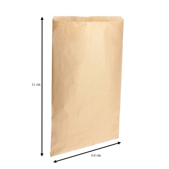 Pungi din Hartie Farmacie Neimprimate, Dimensiune 08x11 cm, Hartie Kraft Natur 35 g/mÂ², 5000 Buc/Bax