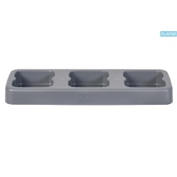 Suport Plastic Pentru 3 Cosuri Reciclare Selectiva (3 X 75l), 118 X 39 X H8.5cm, Plafor Fit