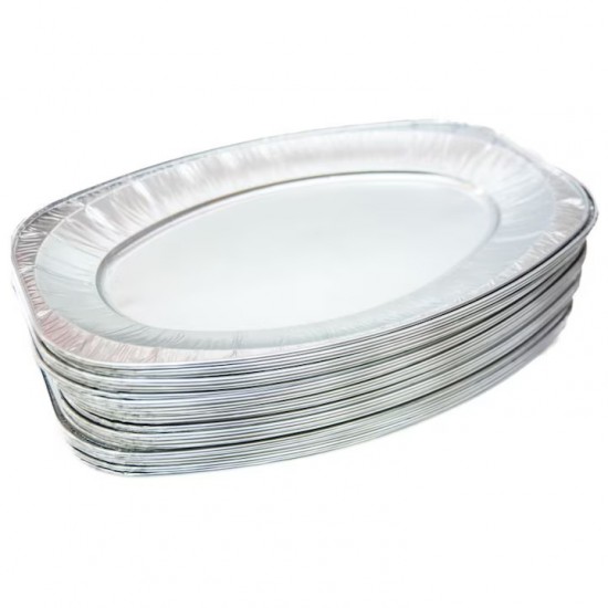 Platou Din Aluminiu 850cc, Dimensiuni 350x245x27 Mm, Diametru 210 Mm