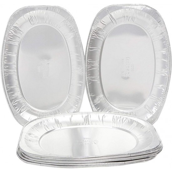 Platou Din Aluminiu 1200cc, Dimensiuni 425x285x27 Mm, Diametru 250 Mm