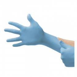 Manusi Nitril Optimal, Unica Folosinta, 100 Buc/cutie - Albastre - Marime L