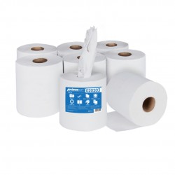 Prosop Rola Hartie Alba, Reciclata, Derulare Centrala, 155m-2 Straturi, 6 Role/bax, Prima Soft Maxi