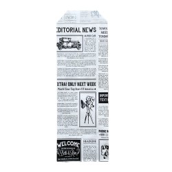 Set 2000 Plicuri Albe pentru Tacamuri cu Model Ziar, 35 g/m2, Hartie Imprimata, Punga pentru Tacamuri, Pungi pentru Tacamuri, Bax de Pungi pentru Tacamuri, Baxuri de Pungi pentru Tacamuri, Plic pentru Tacamuri