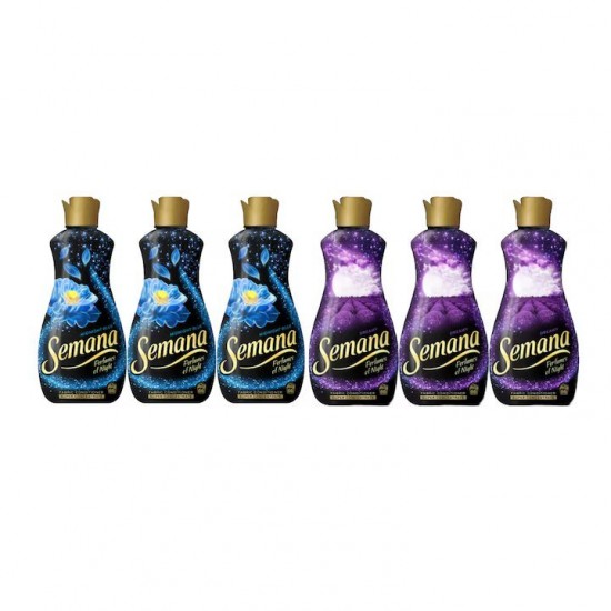 Pachet Promo: 3x Balsam Rufe Semana Perfumes Of Nights Dreamy 1.65l + 3x Balsam Rufe Semana Perfumes Of Nights Azure Sparkle 1.65l