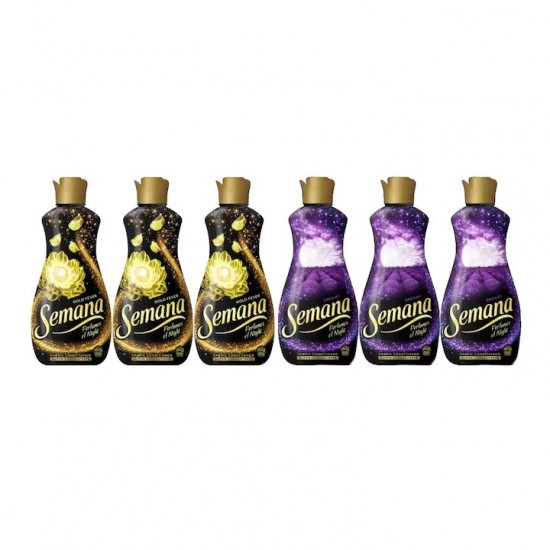 Pachet Promo: 3x Balsam Rufe Semana Perfumes Of Nights Gold Fever 1.65l + 3x Balsam Rufe Semana Perfumes Of Nights Dreamy 1.65l