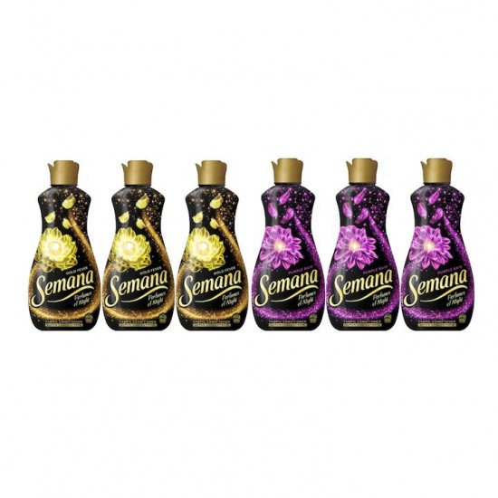 Pachet Promo: 3x Balsam Rufe Semana Perfumes Of Nights Gold Fever 1.65l + 3x Balsam Rufe Semana Perfumes Of Nights Purple Radiance 1.65l