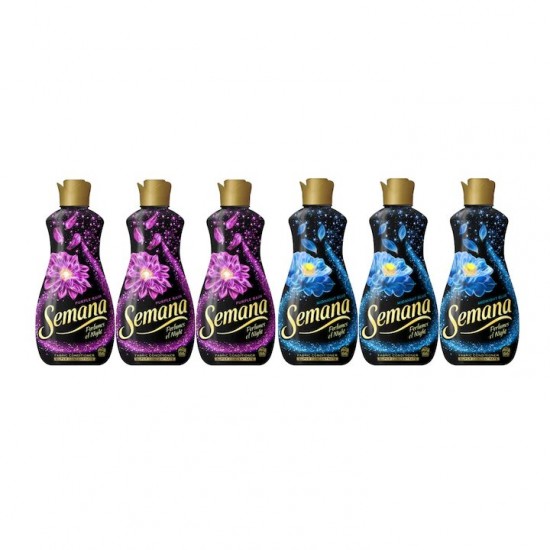 Pachet Promo: 3x Balsam Rufe Semana Perfumes Of Nights Purple Radiance 1.65l + 3x Balsam Rufe Semana Perfumes Of Nights Azure Sparkle 1.65l