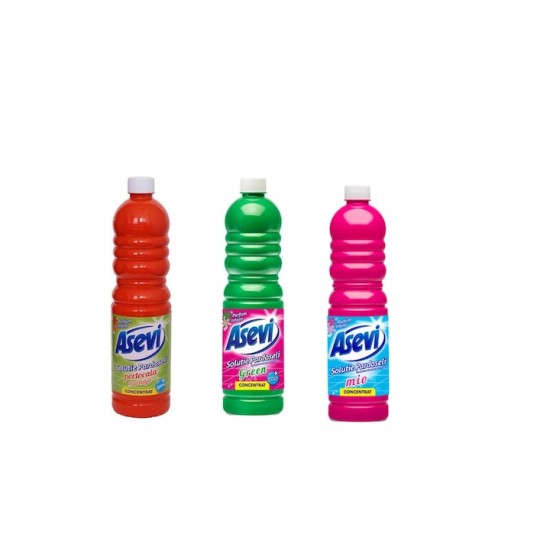 Pachet Promo: Solutie Pardoseli Asevi 1l Green + Solutie Pardoseli Asevi 1l Portocala + Solutie Pardoseli Asevi 1l Mio