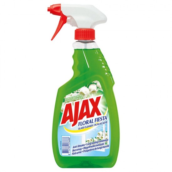 Solutie Curatare Geamuri Ajax 500 ml, Floral Fiesta Green Pistol, cu Pulverizator, Solutie Geamuri, Solutie Ajax pentru Geamuri, Detergent Geamuri, Pulverizator Curatare Geamuri, Solutie de Curatare Geamuri, Solutii Geamuri, Solutii Ajax pentru Geamuri