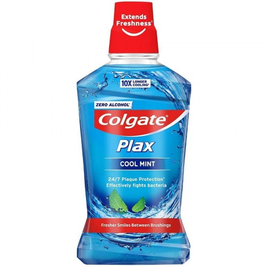 Apa de Gura Colgate Plax Cool Mint, Fara Alcool, 500 ml, Aroma Menta, Apa de Gura Colgate, Apa de Gura Mentolata, Produse Ingrijire Dentara, Ingrijire Orala, Produse pentru Sanatate Dentara, Ingrijire si Protectie Dentara
