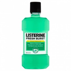 Apa de Gura Listerine Fresh Burst, 500 ml, Menta, Alcool, Apa de Gura Listerine, Apa de Gura Mentolata, Produse Ingrijire Dentara, Ingrijire Orala, Produse pentru Sanatate Dentara, Ingrijire si Protectie Dentara