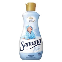 Balsam de Rufe SEMANA Extra Fresh Sensitive 75 Spalari, Cantitate 1.5 L, Balsam Semana pentru Rufe, Balsam de Rufe cu Miros Floral, Balsam de Rufe Profesional, Detergent si Balsam de Rufe, Semana Sensitive, Semana pentru Rufe