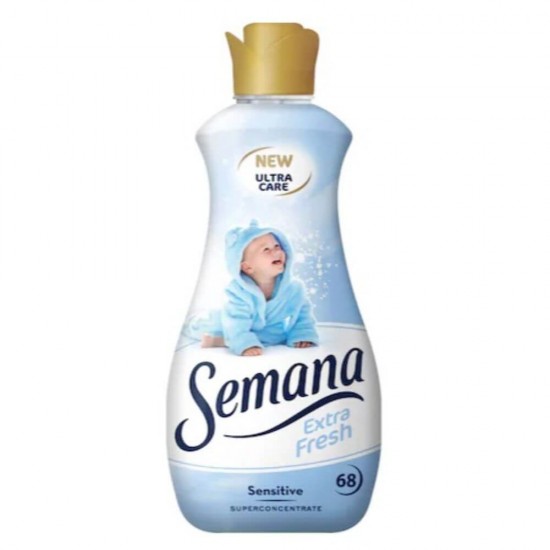 Balsam de Rufe SEMANA Extra Fresh Sensitive 75 Spalari, Cantitate 1.5 L, Balsam Semana pentru Rufe, Balsam de Rufe cu Miros Floral, Balsam de Rufe Profesional, Detergent si Balsam de Rufe, Semana Sensitive, Semana pentru Rufe