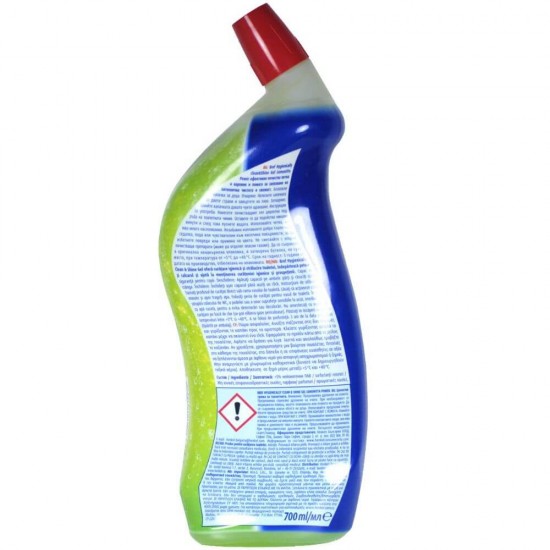 Dezinfectant Gel WC Bref Lemonitta Power, 700 ml, Parfum de Lamaie, Solutii Dezinfectare WC, Dezinfectant WC, Detartrant Gel Lichid,  Dezinfectant pentru WC, Solutii Dezinfectante pentru WC, Solutie Curatare WC