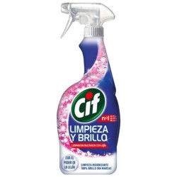 Spray Solutie Universala Anticalcar CIF Limpieza y Brillo, Cantitate 650 ml,  Solutie Curatat  cu Pulverizator, Spray Curatare pentru Bucatarie, Solutie Curatare Baie, Solutie Anticalcar pentru Suprafete, Solutii si Produse de Curatenie