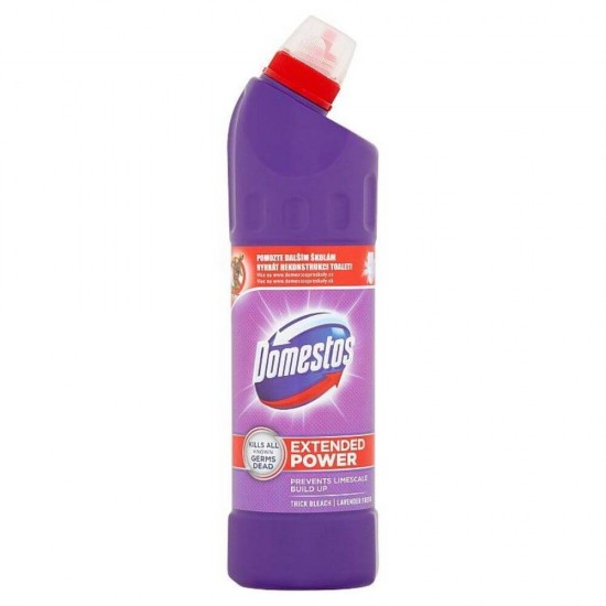 Dezinfectant pentru Toaleta Domestos Lavanda, 750 ml, Parfum Lavanda, Domestos Universal, Domestos WC, Detartrant Lichid, Dezinfectant Lichid pentru Baie, Dezinfectant pentru WC, Solutii Dezinfectante pentru Baie, Solutie Curatare WC