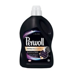 Detergent Lichid Rufe Negre PERWOLL Black &amp; Fiber, 3 L pentru 60 Spalari, Detergent Lichid pentru Haine Negre, Solutii Curatare a Hainelor Negre, Detergent Lichid pentru Rufe, Solutii Spalat Haine Negre, Detergenti Ingrijire Tesaturi Negre
