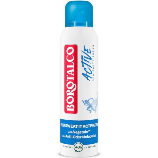 Deodorant Spray Antiperspirant Borotalco Active Blue, 150 Ml