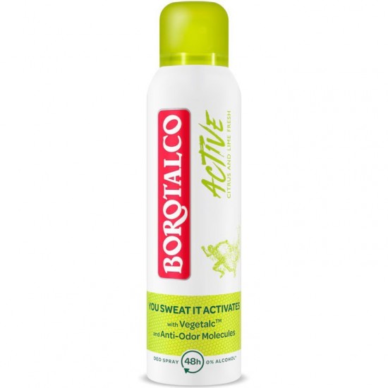 Deodorant Spray Antiperspirant Borotalco Active Green, 150 Ml