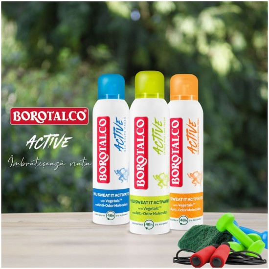 Deodorant Spray Antiperspirant Borotalco Active Green, 150 Ml