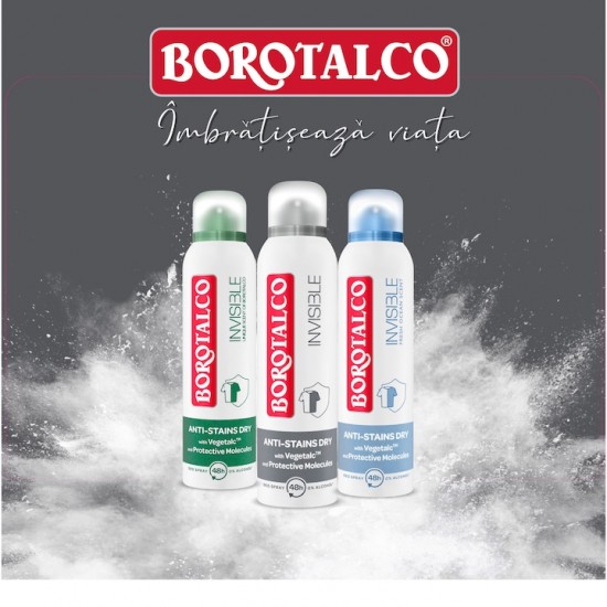 Deodorant Spray Antiperspirant Borotalco Invisible Blue, 150 Ml