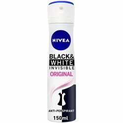 Spray Deodorant Nivea Black&amp;White Original Invisible, 150 ml, Deodorant Femei, Deodorant Spray Nivea, Antiperspirant Nivea, Deodorante si Antiperspirante Femei, Spray Antiperspirant, Ingrijire Corporala, Deodorante Nivea pentru Femei