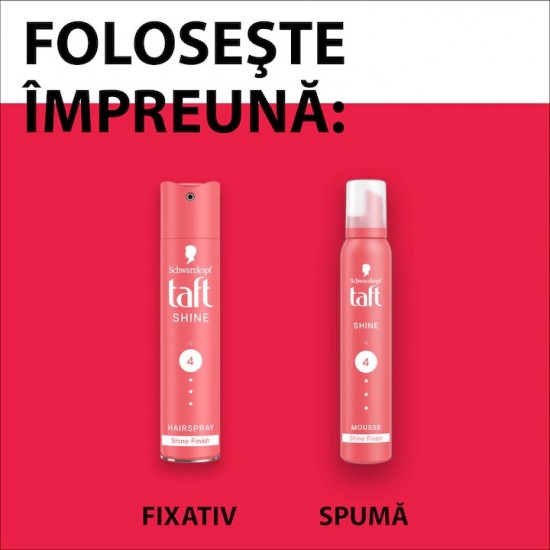 Fixativ Spray Taft Shine Ultra Strong, Nivel Fixare 4, Formula Vegana, 250 Ml