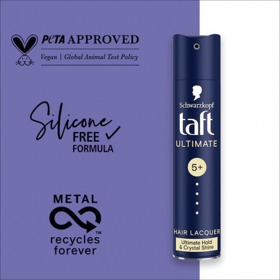 Fixativ Spray Taft Ultimate, Nivel Fixare 5+, Formula Vegana, 250 Ml