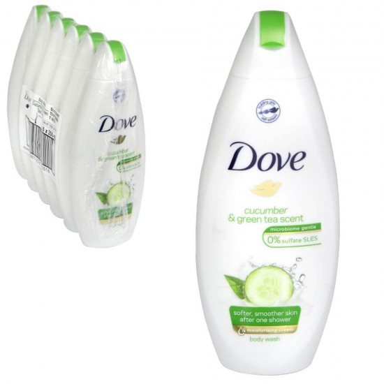 Gel de Dus DOVE Cucumber &amp; Green Tea, 250 ml, Parfum de Castravete si Ceai Verde, Gel de Dus Dove, Gel de Dus Parfum Deosebit, Gel de Dus Revigorant, Geluri de Dus Parfumate, Geluri de Dus Hidratante