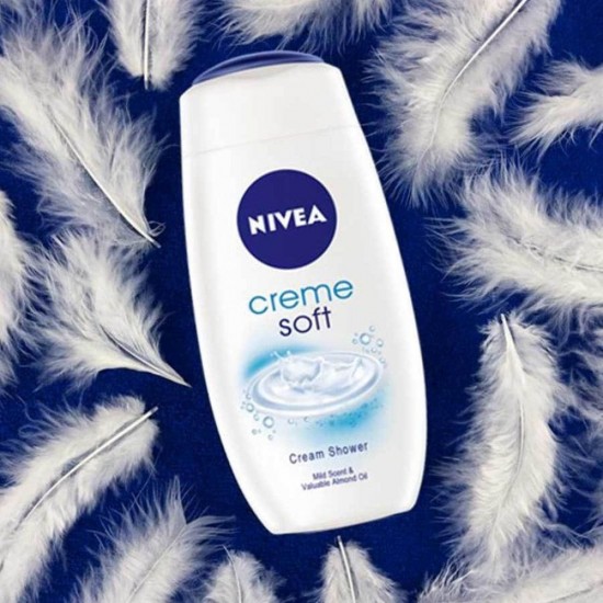 Gel de Dus NIVEA Creme Soft, 750 ml, Extract de Ulei de Migdale, Gel de Dus Nivea, Gel de Dus Parfum Deosebit, Gel de Dus Revigorant, Geluri de Dus Parfumate, Geluri de Dus Hidratante, Gel de Dus Energizant, Geluri de Dus Nivea