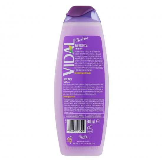 Gel De Dus Vidal Flori De Tiare, 500ml