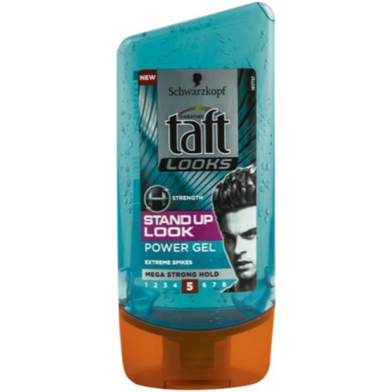 Gel Par Taft Looks Stand Up Looks, Mega Hold 5, 150 ml, Gel Ingrijire Par Barbati, Produse pentru Par Barbati, Geluri Profesionale Barbati, Gel Profesional pentru Par, Gel pentru Coafura, Produse pentru Styling, Gel Aranjare Par Barbati
