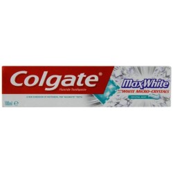 Pasta Dinti Colgate Max White Micro Crystals, 100 ml, Aroma de Menta, Pasta de Dinti cu Menta, Pasta de Dinti pentru Albire, Articole Igiena Dentara, Produse pentru Ingrjire Orala, Produse pentru Sanatate Orala, Igiena Orala, Ingrijire si Igiena Orala