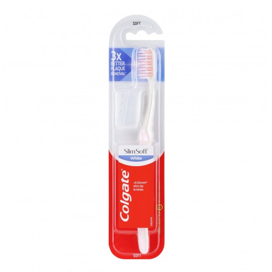 Periuta Dinti Colgate Slim Soft, Blister, Culoare Roz/Alb,Periuta cu Peri Subtiri, Periute de Dinti Colgate, Periute de Dinti Manuale, Perii de Dinti, Articole de Igiena Orala, Ingrijire Orala, Sanatate Orala, Ingrijire si Protectie Dentara