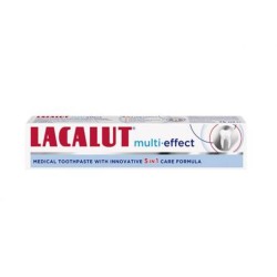 Pasta Dinti Lacalut Multi Effect Fluor, 75 ml, Aroma de Menta, Pasta pentru Dinti Sensibili, Articole Igiena Dentara, Pasta de Dinti pentru Albire, Produse pentru Ingrjire Orala, Produse pentru Sanatate Orala, Igiena Orala, Ingrijire si Igiena Orala
