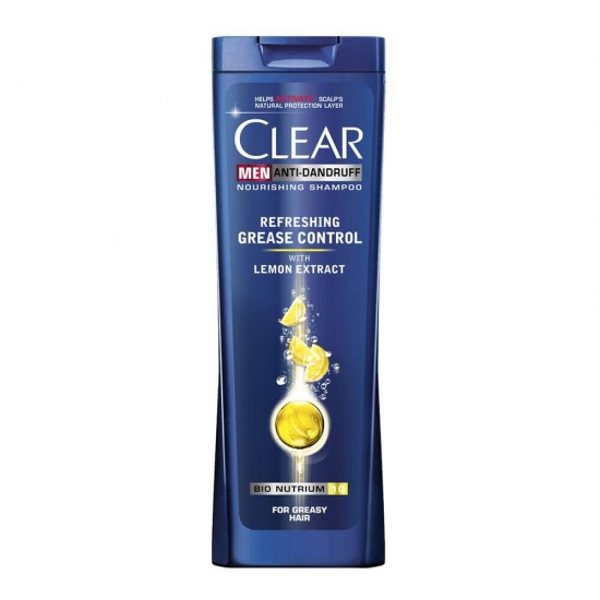 Sampon Clear Men Refreshing, 360 ml, pentru Par Gras, Extract de Lamaie, Sampon cu Lamaie, Sampon pentru Barbati, Produse de Ingrijire a Parului, Produse Hairstyling, Sampon Antimatreata, Sampon Par Gras