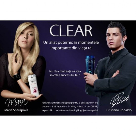 Sampon CLEAR Women Damaged &amp; Coloured Hair, 400 ml, pentru Par Vopsit, Extract de Menta, Sampon cu Menta, Sampon pentru Femei, Produse de Ingrijire a Parului, Produse Hairstyling, Sampon Antimatreata, Sampon Par Vopsit