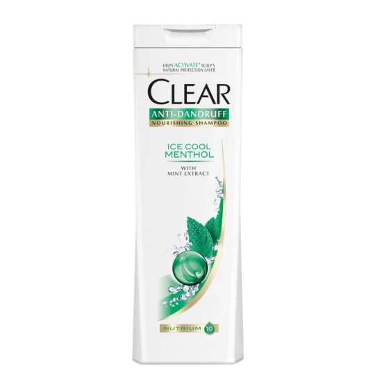 Sampon CLEAR Women Ice Cool Effect, 400 ml, pentru Par Normal, Extract de Menta, Sampon cu Menta, Sampon pentru Femei, Produse de Ingrijire a Parului, Produse Hairstyling, Sampon Antimatreata, Sampon Par Normal
