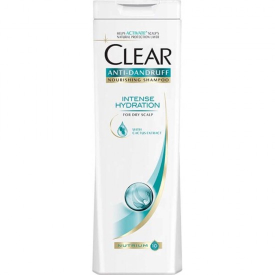 Sampon CLEAR Women Intense Hydration, 250 ml, pentru Par Uscat, Extract de Cactus, Sampon cu Extract Cactus, Sampon pentru Femei, Produse de Ingrijire a Parului, Produse Hairstyling, Sampon Antimatreata, Sampon Par Par Uscat