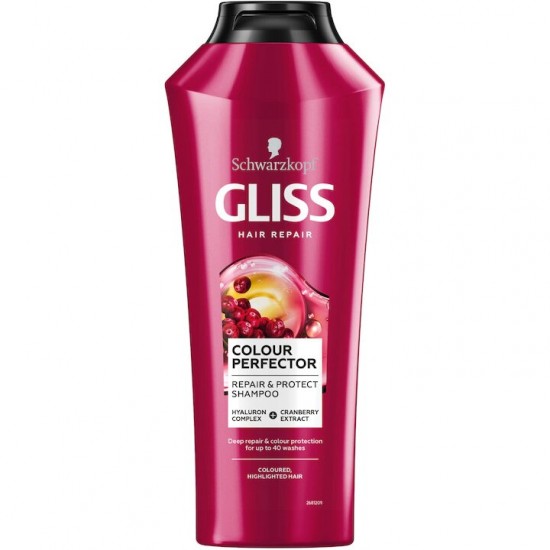 Sampon Gliss Colour Perfector Pentru Par Vopsit Sau Suvitat, 400 Ml