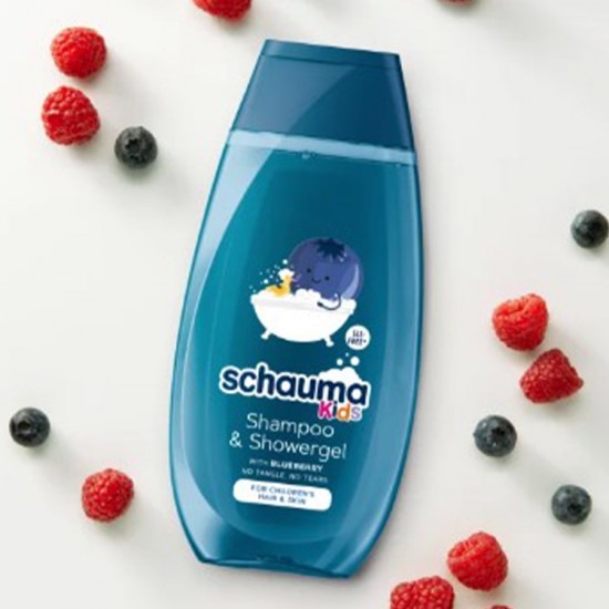 Sampon Si Gel De Dus Schauma Kids Cu Extract De Coacaze, 400 Ml