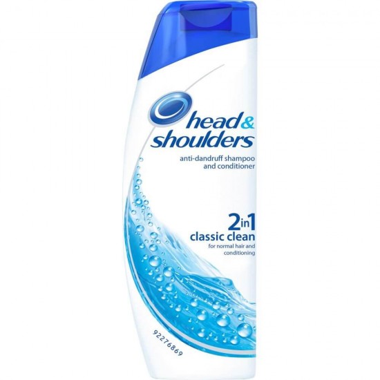 Sampon Head and Shoulders Classic Clean 2in1, Cantitate 330 ml, Sampon Si Balsam Antimatreata cu Extract de Plante, Antimatreata, Sampon Antimatreata, Sampoane Antimatreata, Sampon Contra Matretii, Produse de Ingrijire a Parului, Produse Hairstyling,