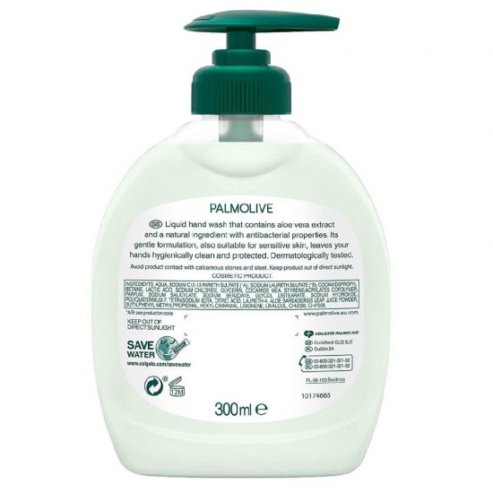 Sapun Lichid Palmolive Hygiene-Plus Sensitive, Cantitate 300 ml, Extract de Aloe Vera, Sapun Lichid pentru Maini, Sapunuri Lichide, Sapun Lichid cu Pompita, Sapun Lichid pentru Maini Uscate, Sapun Lichid Palmolive, Sapun Crema Lichid Palmolive