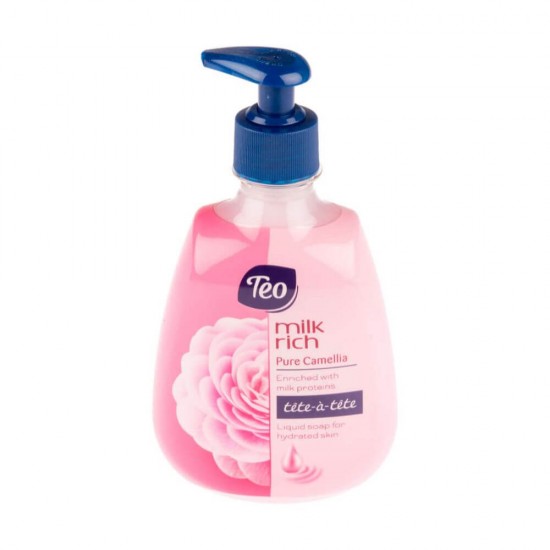 Sapun Lichid TEO Pure Camellia, Cantitate 400 ml, Parfum Floral, Sapun Lichid pentru Maini, Sapunuri Lichide, Sapun Lichid cu Pompita, Sapun Lichid pentru Maini Uscate, Sapun Lichid Teo, Sapun Lichid cu Parfum Floral