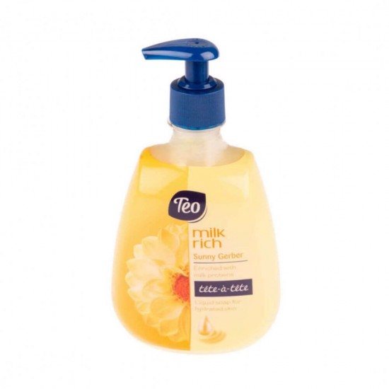 Sapun Lichid TEO Sunny Gerber, Cantitate 400 ml, Parfum Floral, Sapun Lichid pentru Maini, Sapunuri Lichide, Sapun Lichid cu Pompita, Sapun Lichid pentru Maini Uscate, Sapun Lichid Teo, Sapun Lichid cu Parfum Floral