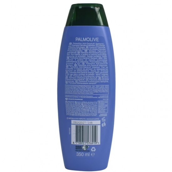 Sampon PALMOLIVE Anti-Dandruff, 350 ml, Extract de Menta,  Extract de Menta, Pentru Toate Tipurile de Par, Sampon pentru Par, Sampon pentru Par Normal, Sampon Palmolive, Sampone Palmolive, Sampon Antimatreata, Sampone Antimatreata, Sampon Menta