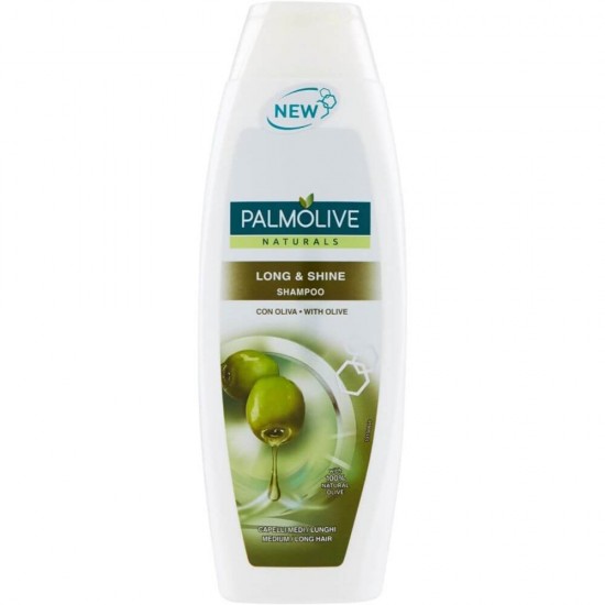 Sampon PALMOLIVE Long &amp; Shine Effect, 350 ml, cu Extract de Masline, Sampon Fortifiant, Sampon Spalare Par, Sampon Fortifiere, Sampoane pentru Par Degradat, Sampon Ingrijire Par, Sampon Curatare Par, Sampon pentru Parul Moale