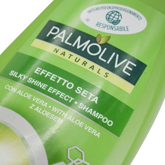 Sampon PALMOLIVE Silky Shine Effect, 350 ml, Extract de Aloe Vera, cu Extract de Aloe Vera, Sampon Fortifiant, Sampon Spalare Par, Sampon Fortifiere, Sampoane pentru Par Degradat, Sampon Ingrijire Par, Sampon Curatare Par, Sampon pentru Parul Moale