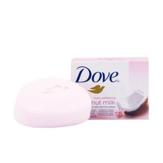 Sapun Solid DOVE Coconut Milk, Greutate 100 g, Parfum de Cocos, Sapun Solid Crema DOVE, Sapunuri Solide Dove, Sapun pentru Maini Uscate, Sapun Parfumat pentru Ingrijirea Mainilor, Sapun cu Parfum de Cocos
